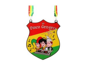 Gepersonaliseerde print medaille disco gengers